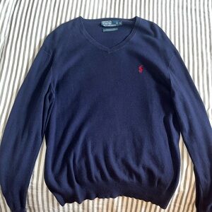 Polo by Ralph Lauren Navy V-Neck Sweater